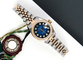 Rolex Lady-Datejust 69173 (1999) - Blue dial 26 mm Gold/Steel case