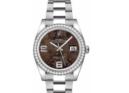 Rolex Datejust 36 116244 (Onbekend (willekeurig serienummer)) - Zwart wijzerplaat 36mm Staal