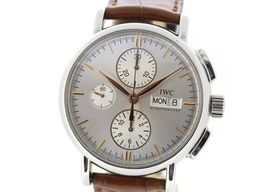 IWC Portofino Chronograph IW378302 (2008) - Zilver wijzerplaat 41mm Staal