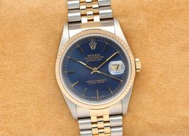 Rolex Datejust 36 16233 (2002) - Blue dial 36 mm Gold/Steel case