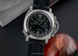 Panerai Luminor 1950 3 Days Chrono Flyback PAM00213 (Onbekend (willekeurig serienummer)) - Zwart wijzerplaat 44mm Staal