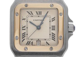 Cartier Santos Galbée 187901 (1997) - White dial 29 mm Gold/Steel case