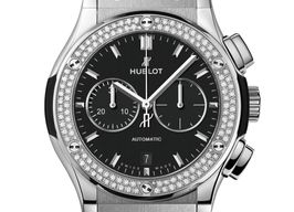 Hublot Classic Fusion Chronograph 541.NX.1171.LR.1104 (2024) - Zwart wijzerplaat 42mm Titanium