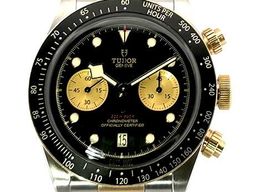 Tudor Black Bay Chrono 79363N (2020) - Black dial 41 mm Gold/Steel case