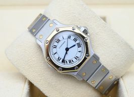 Cartier Santos 0907 (1988) - White dial 25 mm Gold/Steel case
