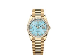 Rolex Day-Date 36 128348RBR (2025) - Blauw wijzerplaat 36mm Geelgoud