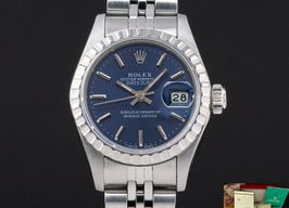 Rolex Oyster Perpetual Lady Date 69240 (1987) - Blue dial 26 mm Steel case