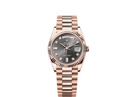 Rolex Day-Date 36 128235 (2025) - Grey dial 36 mm Rose Gold case