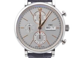 IWC Portofino Chronograph IW3910311 (Unknown (random serial)) - Silver dial 42 mm Steel case