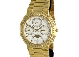 Baume & Mercier Riviera 87112950 (1990) - Wit wijzerplaat 34mm Geelgoud