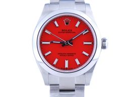 Rolex Oyster Perpetual 31 277200 (2020) - Rood wijzerplaat 31mm Staal