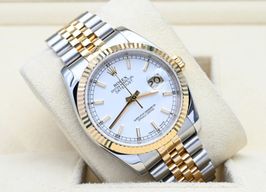 Rolex Datejust 36 116233 (2005) - Wit wijzerplaat 36mm Goud/Staal
