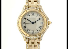 Cartier Cougar 887907 (2005) - White dial 26 mm Yellow Gold case