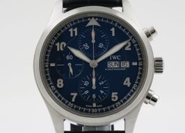 IWC Pilot Spitfire Chronograph iw371712 (2008) - Blue dial 42 mm Steel case