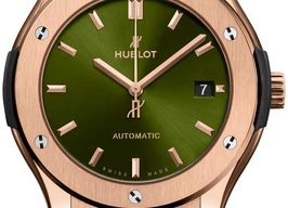 Hublot Classic Fusion Quartz 581.OX.8980.RX (2022) - Green dial 33 mm Rose Gold case