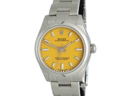 Rolex Oyster Perpetual 31 277200 (2021) - Yellow dial 31 mm Steel case