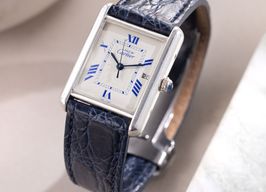 Cartier Tank 2414 (1990) - White dial 26 mm Silver case