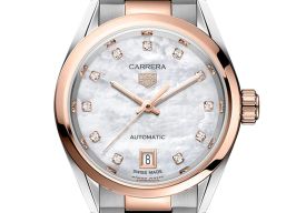 TAG Heuer Carrera Lady WBN2450.BD0569 (2023) - White dial 29 mm Gold/Steel case