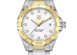TAG Heuer Aquaracer Lady WAY1451.BD0922 (2023) - White dial 27 mm Gold/Steel case
