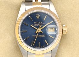 Rolex Lady-Datejust 69173 (1990) - Blauw wijzerplaat 26mm Goud/Staal