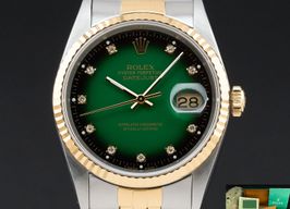 Rolex Datejust 36 16233 (1990) - Green dial 36 mm Gold/Steel case