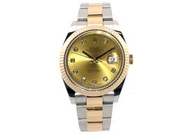 Rolex Datejust 41 126333 (2018) - Champagne wijzerplaat 41mm Goud/Staal