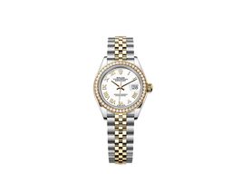 Rolex Lady-Datejust 279383RBR (2025) - Wit wijzerplaat 28mm Goud/Staal