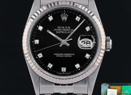 Rolex Datejust 36 16234 (1988) - Zwart wijzerplaat 36mm Staal