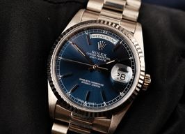 Rolex Day-Date 36 18239 (1991) - Blue dial 36 mm White Gold case