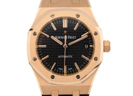 Audemars Piguet Royal Oak Selfwinding 15450OR.OO.D002CR.01 (2014) - Black dial 37 mm Rose Gold case