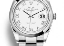 Rolex Datejust 36 126200 (2020) - Wit wijzerplaat 36mm Staal