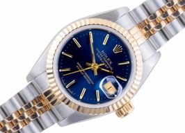 Rolex Lady-Datejust 69173 (1991) - Blue dial 26 mm Gold/Steel case
