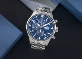 IWC Pilot Chronograph IW377717 (Onbekend (willekeurig serienummer)) - Blauw wijzerplaat 43mm Staal