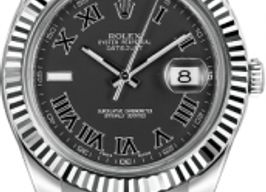 Rolex Datejust II 116334 (2009) - Zwart wijzerplaat 41mm Staal