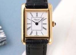 Chopard Tank 5054 (1985) - White dial 20 mm Yellow Gold case