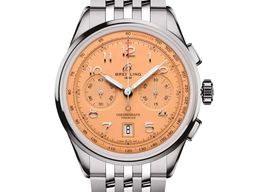Breitling Premier AB0145331K1A1 (2026) - Roze wijzerplaat 42mm Staal