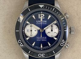 Union Glashütte Noramis Chronograph D012.927.18.057.00 (Onbekend (willekeurig serienummer)) - Blauw wijzerplaat 43mm Staal