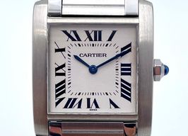 Cartier Tank Française 2301 (2017) - White dial 32 mm Steel case