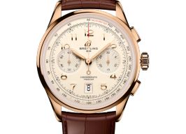 Breitling Premier RB0145371G1P2 (2023) - Geel wijzerplaat 42mm Roségoud