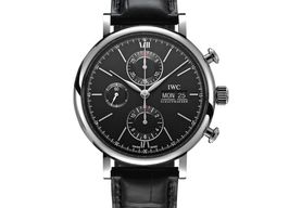 IWC Portofino Chronograph IW391029 (2025) - Zwart wijzerplaat 42mm Staal