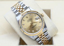 Rolex Datejust 36 16233 (1995) - Champagne wijzerplaat 36mm Goud/Staal