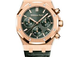 Audemars Piguet Royal Oak Chronograph 26240OR.OO.D404CR.02 (2025) - Green dial 41 mm Rose Gold case