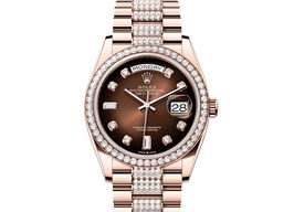 Rolex Day-Date 36 128345RBR (2025) - Bruin wijzerplaat 36mm Roségoud