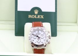 Rolex Daytona 116519 (Unknown (random serial)) - White dial 40 mm White Gold case