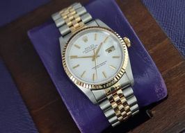 Rolex Datejust 36 16233 (1995) - Wit wijzerplaat 36mm Goud/Staal