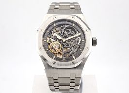 Audemars Piguet Royal Oak Double Balance Wheel Openworked 15407ST.OO.1220ST.01 (2022) - Transparant wijzerplaat 41mm Staal