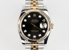 Rolex Datejust 36 116233 (2011) - Black dial 36 mm Gold/Steel case