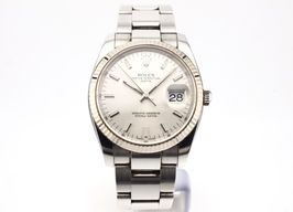 Rolex Oyster Perpetual Date 115234 (2016) - Silver dial 34 mm Steel case