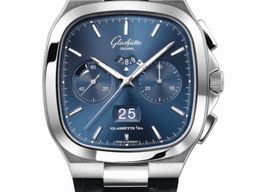 Glashütte Original Senator Chronograph Panorama Date 1-37-02-08-02-61 (2023) - Blauw wijzerplaat 40mm Staal