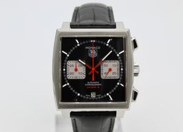 TAG Heuer Monaco Calibre 12 CAW2114.FC6177 (2012) - Zwart wijzerplaat 39mm Staal